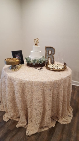 Draped lace table
